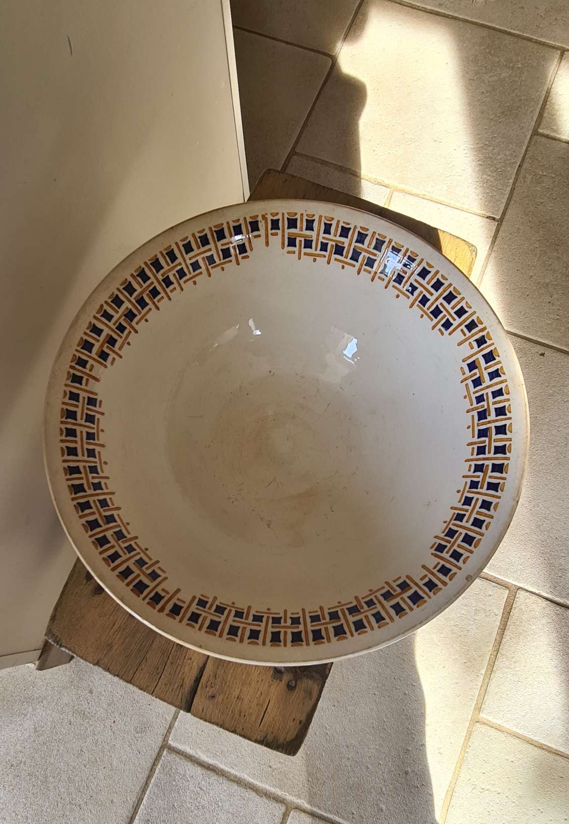 Salad bowl Givors earthenware