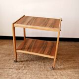 Vintage solid wood serving trolley