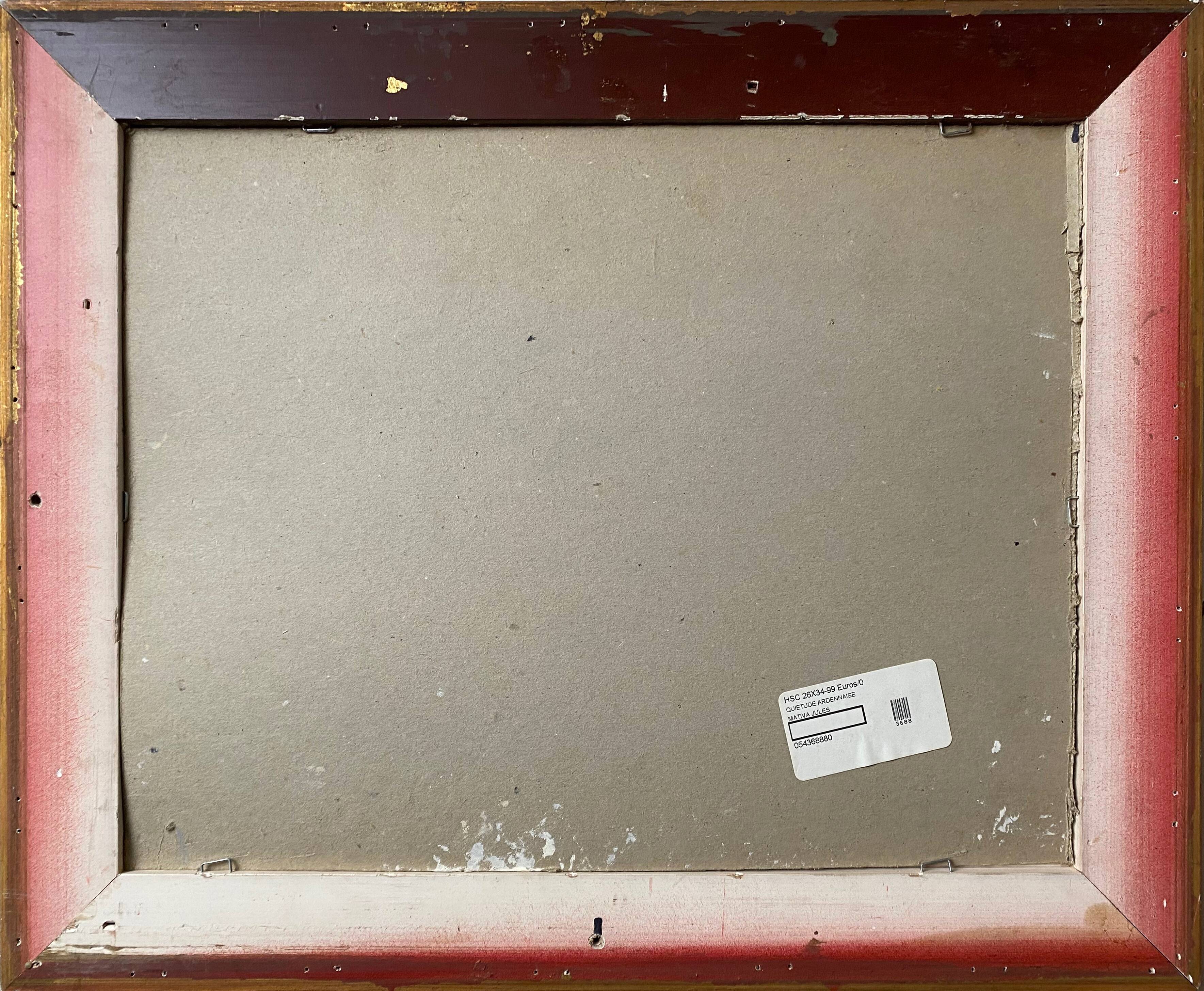 Painting "Quietude Ardennaise" Jules Mativa (XX°) HSC + frame Ardennes