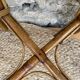 Ensemble de quatre tabourets en rotin