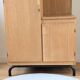 Renovated vintage asymmetrical oak wardrobe