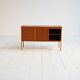 Buffet scandinave en teck avec bureau escamotable, années 1960