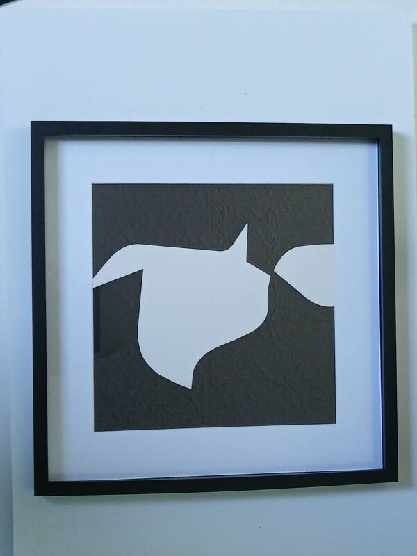 Tableau Vintage Art Optique - Victor Vasarely - Cadre 40x40cm