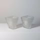 Vintage stepped frosted glass wall lamps art deco revival