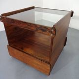 Danish Rosewood & Glass Side Table, 1960s