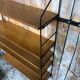 Ancienne etagère murale modulable tomado métal noir + bois clair vintage