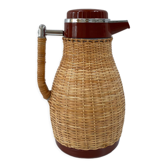 Vintage rattan thermos from the 60s