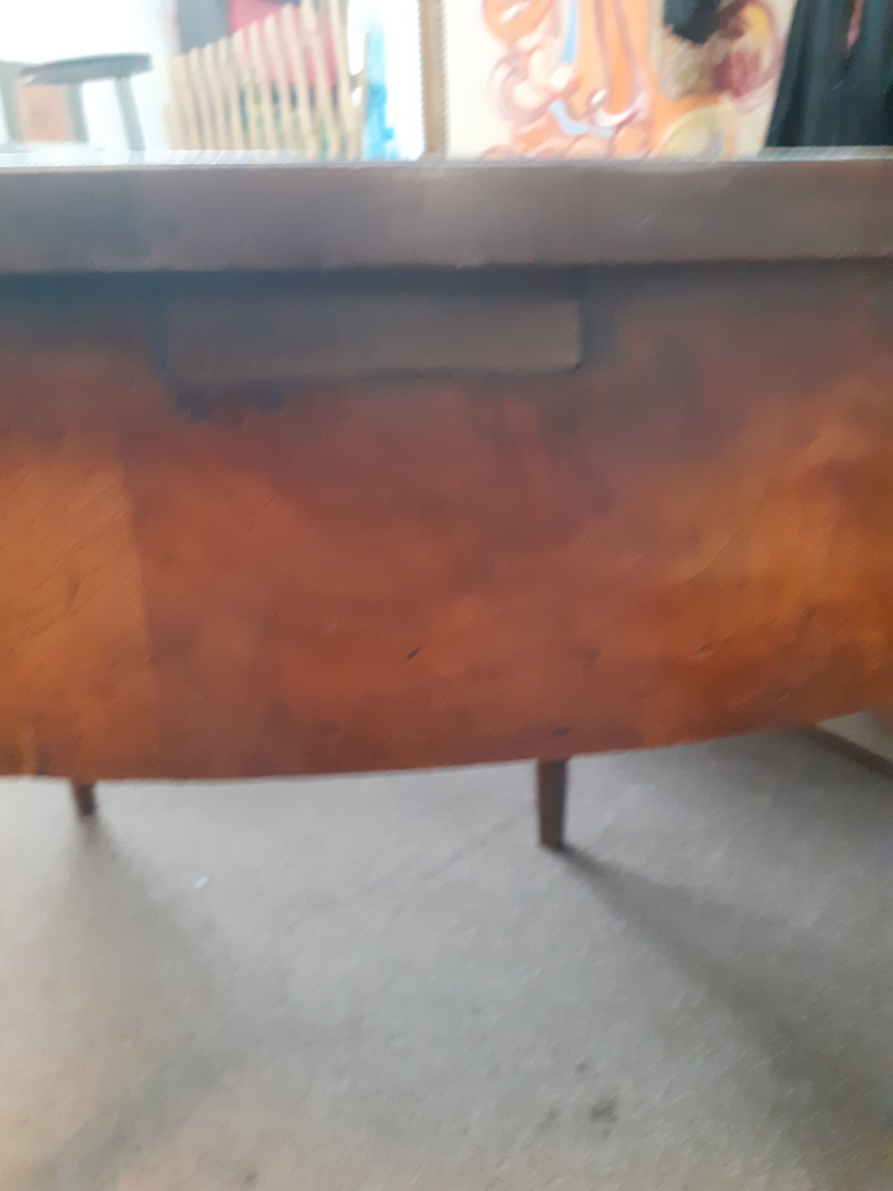 Table demi lune en noyer
