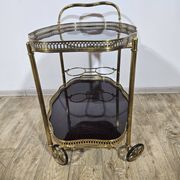 Luxurious bar cart, Maison Jansen, Hollywood Regency, France, 1950s/70s.