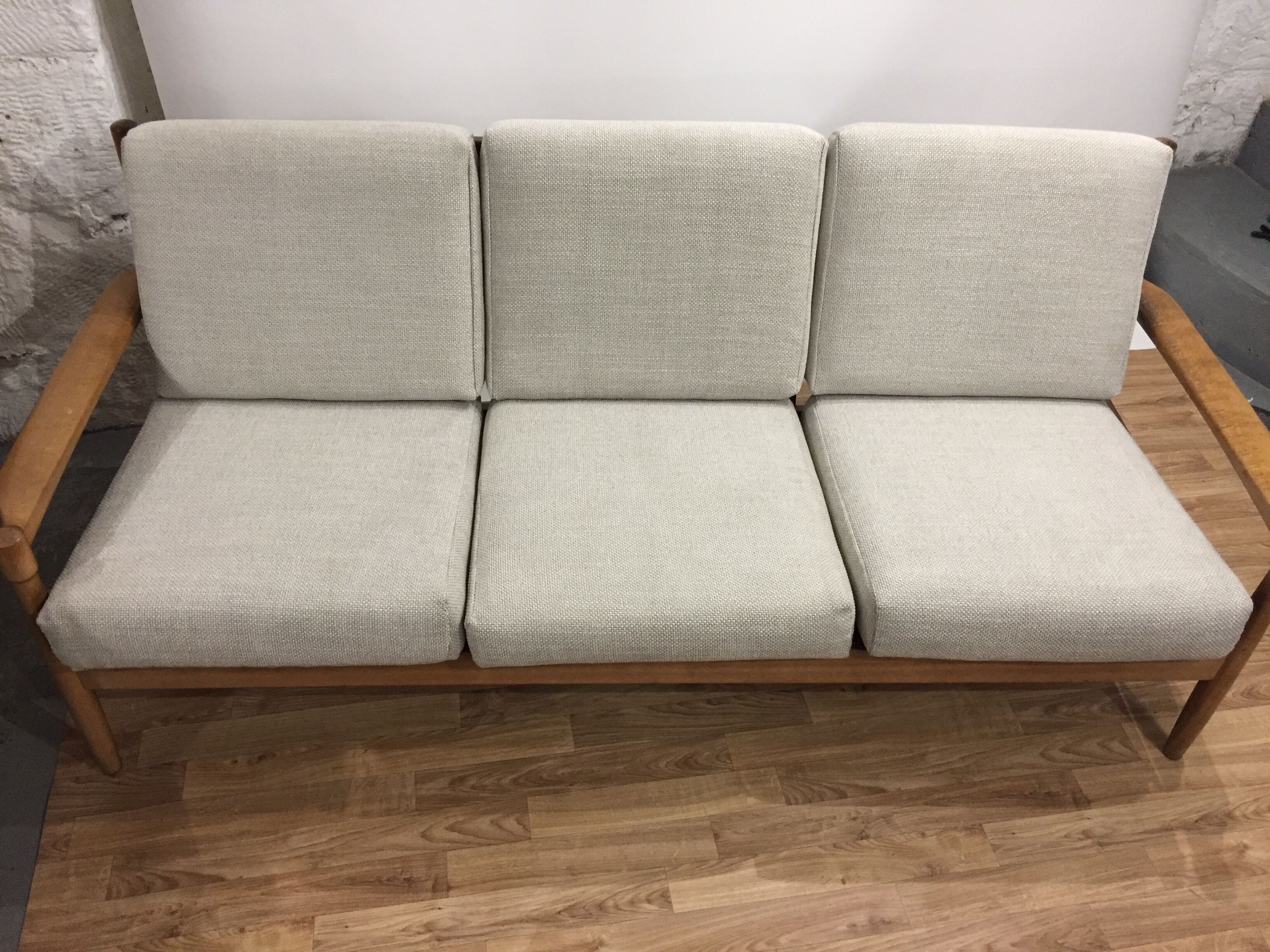 Reupholstered scandinavian sofa