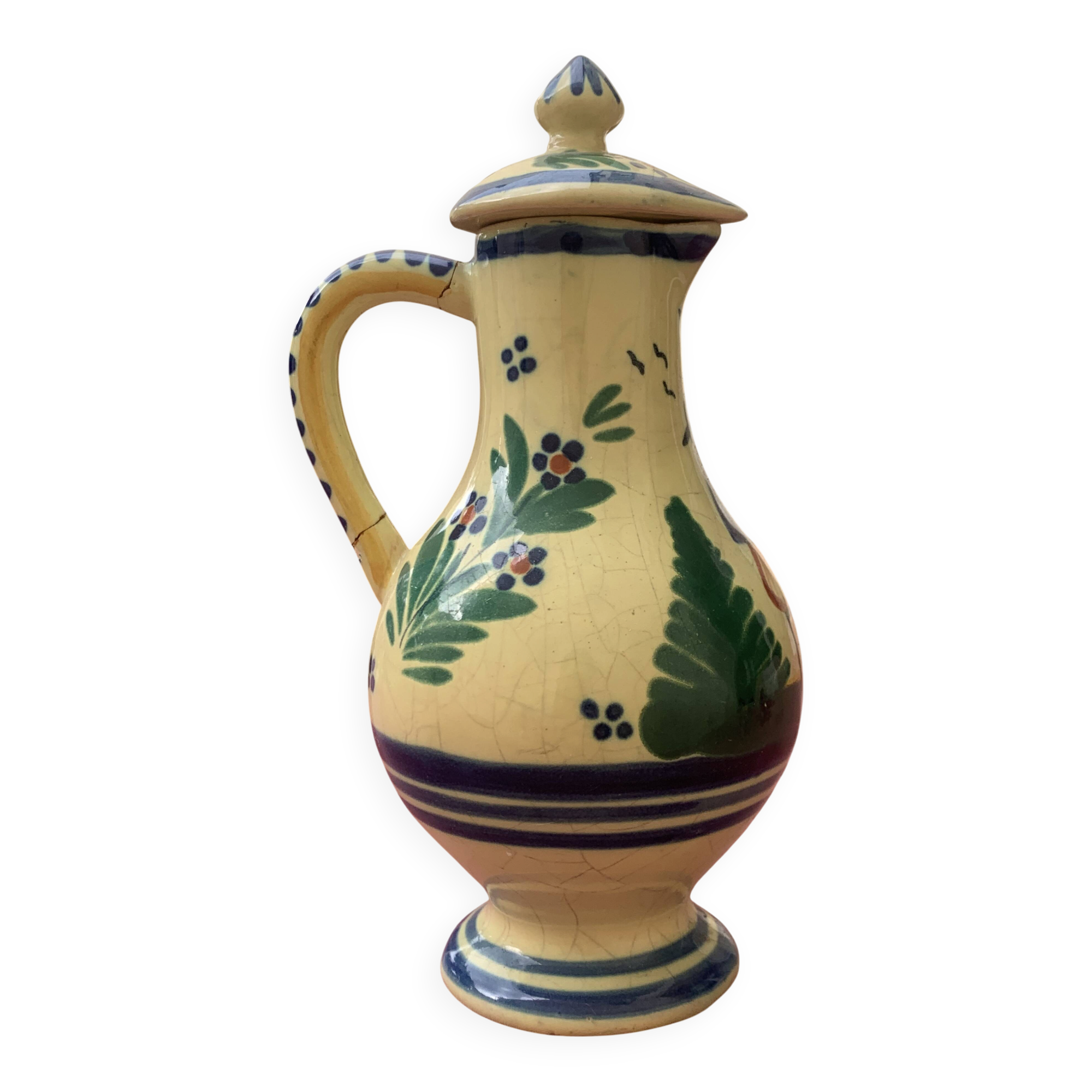 Small jug with lid Henriot Quimper