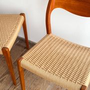 Set of 10 chairs 71 in teak by Niels O. Møller, JL Moller, Mid Century