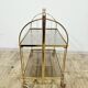 Mid-Century Folding Bar Cart – Brass and Ribbed Plexiglass – 1960s