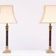 Set brass column table lamps 1970s de knudt belgium