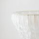 Lustre en verre de Murano blanc translucide. Italie, travail contemporain.