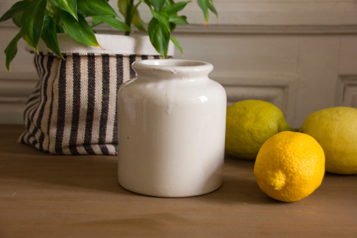Mustard pot in stoneware LAB Lagny