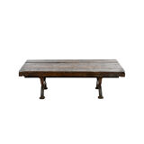 Coffee table in cast iron and wood