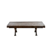 Table basse en fonte et bois