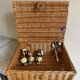 Valise osier simili cuir