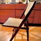 vintage wooden folding chairs with caning