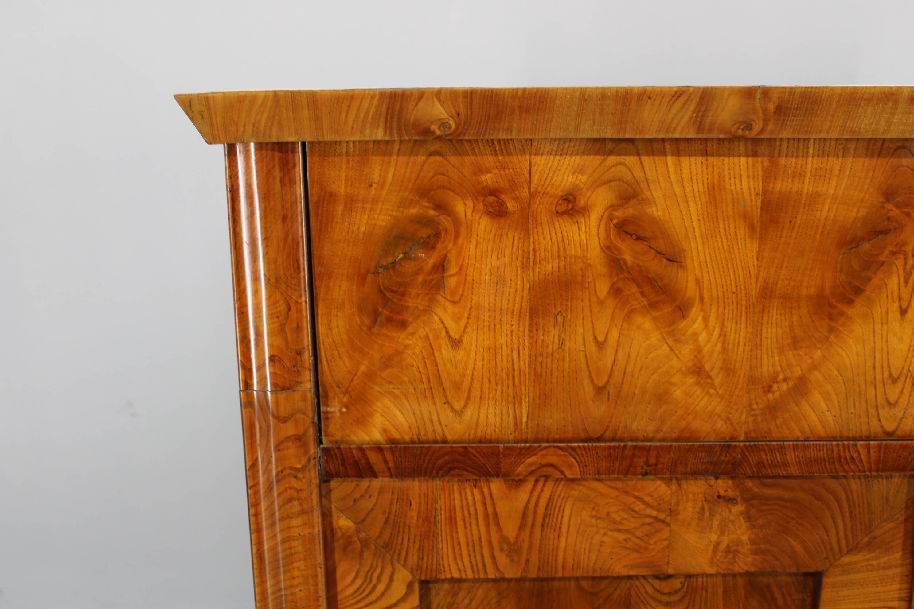 1930s Antique Cabinet with Writing Area in Walnut Finish ,Czechoslovakia