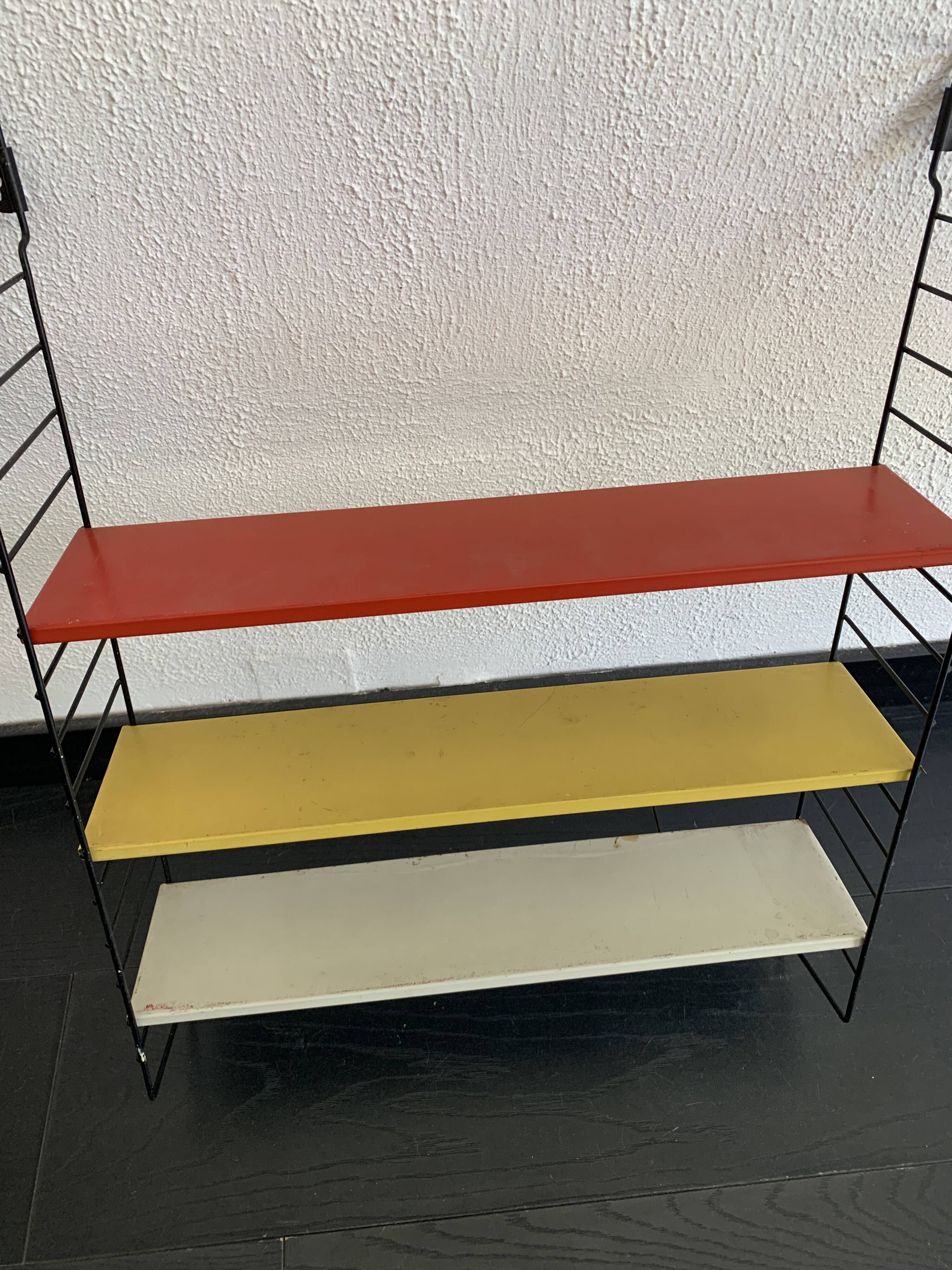 Etagère vintage 1950 Tomado bookshelves pocket D.Dekker - 61 x 48 cm