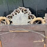 Frame In Carved Wood And Golden Early 18th Century On A Mirror Circa 1900 92x137cm