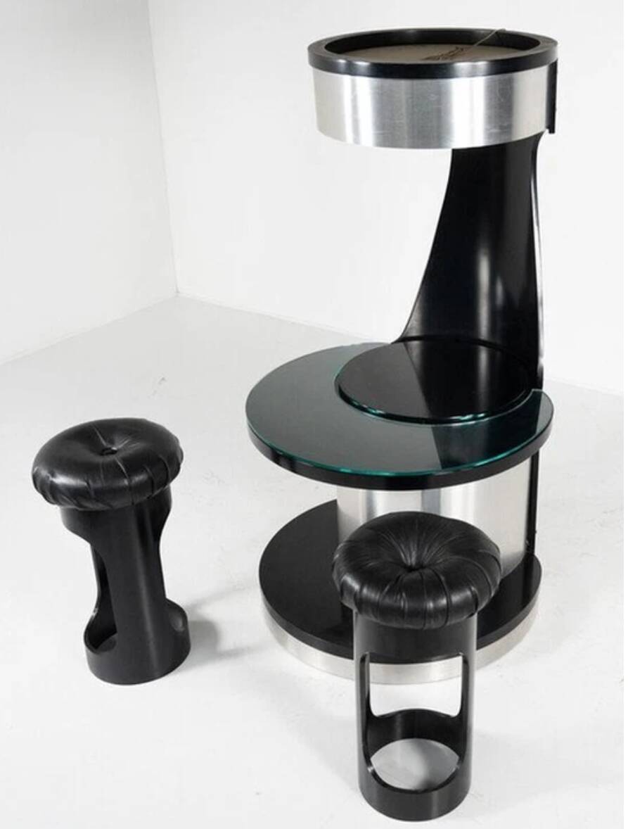 Motorized bar attr. Willy Rizzo, 1970's