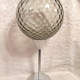 Lamp smoked glass - foot metal 1960