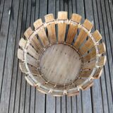 Set of 3 bamboo planters from the 70s