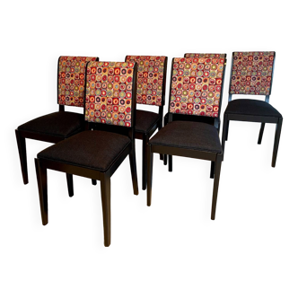 6 chaises années 50 restaurées