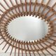 Vintage rattan oval mirror 60/70