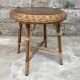 Vintage side table in bohemian old rattan wicker 1950