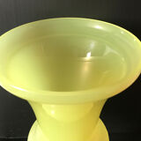 Yellow opaline vase