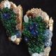 Murano wall sconces – coloured grape glass, bronze anemone