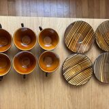 Lot Tasses & Coupelles Sarreguemines Domino