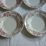 6 plates hollow earthenware vintage wolves mill