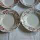 6 plates hollow earthenware vintage wolves mill