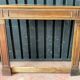 Front or frame or facade of fireplace of the nineteenth century in walnut wood carved by hand.