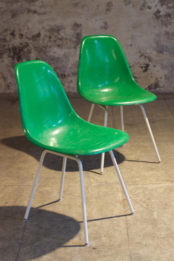 12 Vintage DSX Chairs Fiberglass Charles and Ray Eames / Herman Miller 1960'