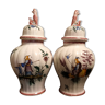 Pair of earthenware potiches Emile Tessier