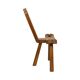 Mid Century Brutalist Tripod Chair Solid Oak Spain