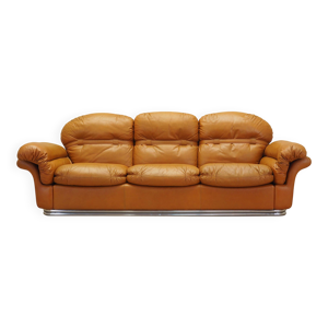 Canapé en cuir orange,