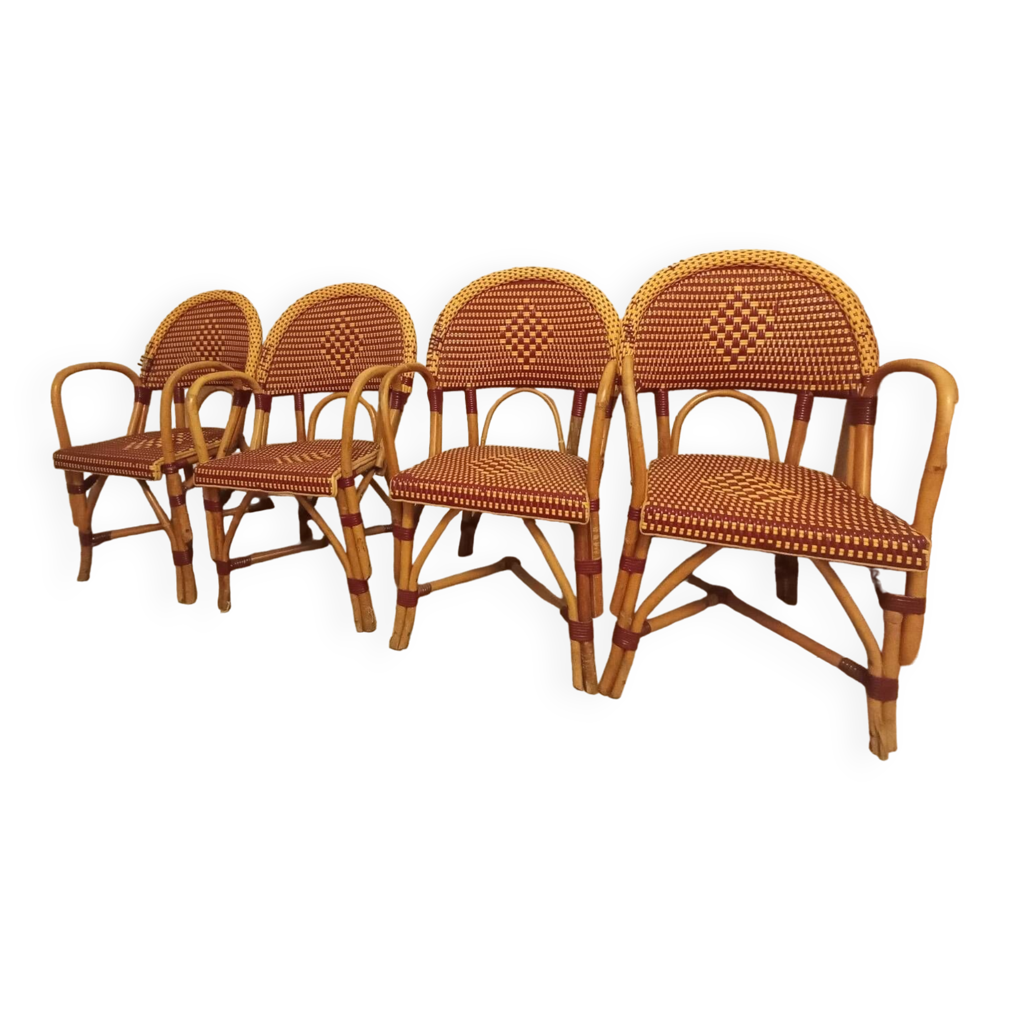 Vintage rattan bistro chairs