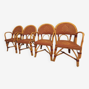 Chaises de bistrot rotin vintage