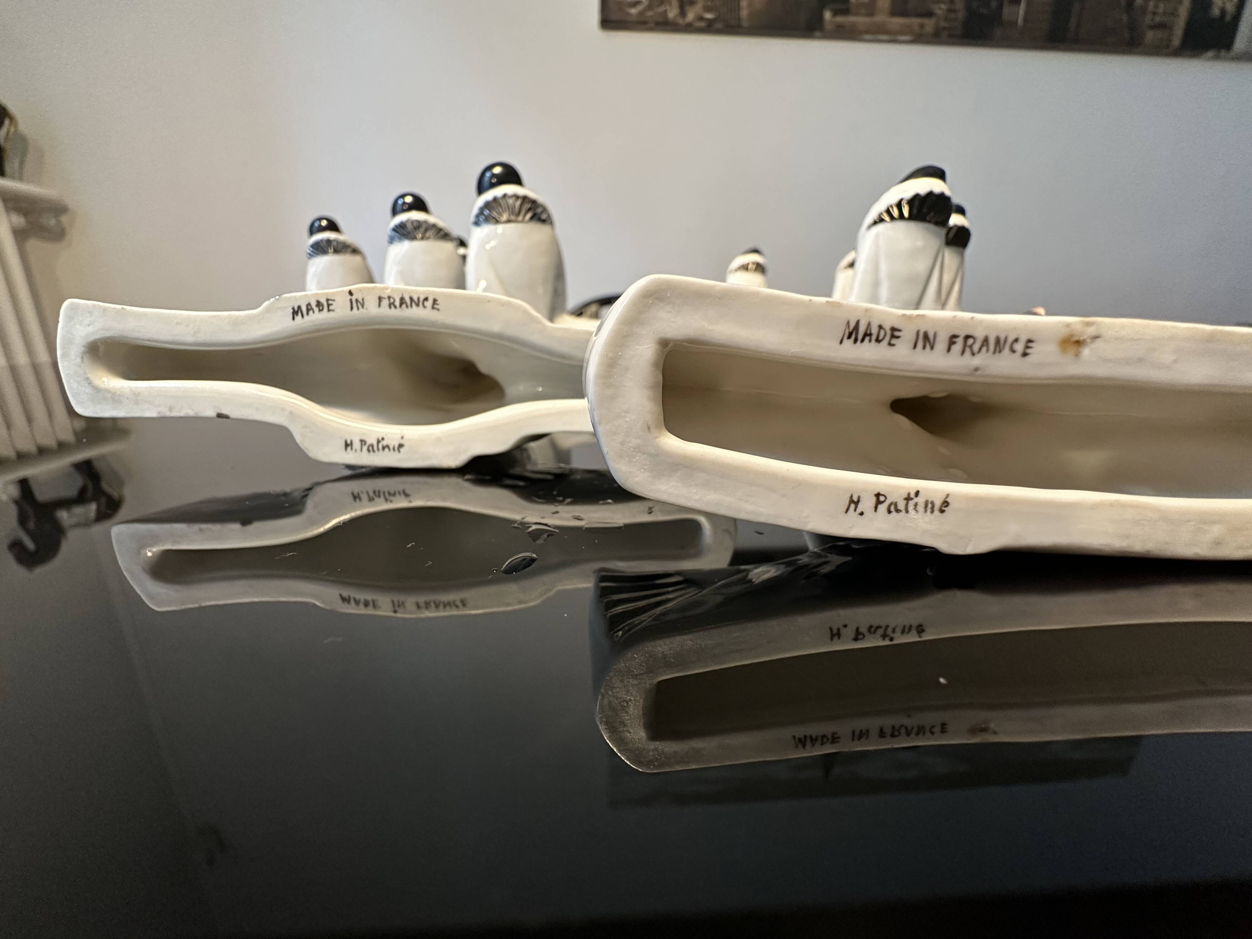 Knife holders (set of 10), Pierrot & Colombine