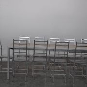 Bagutta Table and Aluminum Chairs by Opera Design for Ycami, 1980s, Set of 13