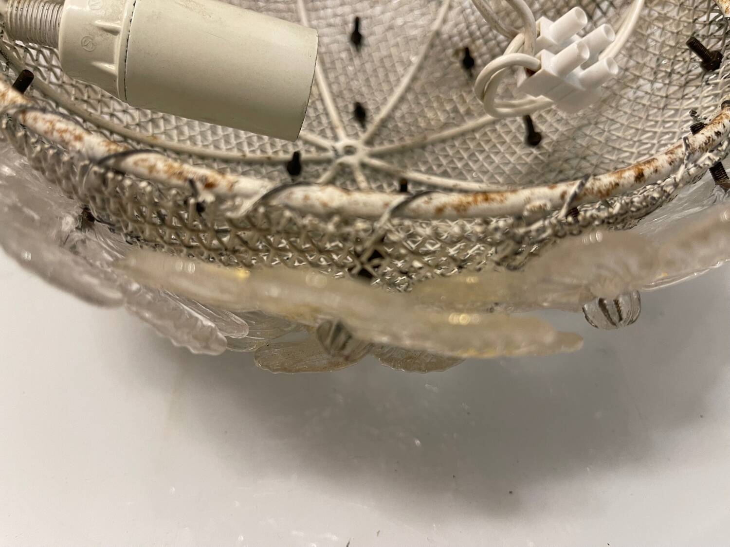 Lot de 2 appliques/plafonniers en verre de Murano par Seguso années 1960