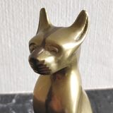 Chat egyptien en laiton