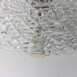 Large ice glass ceiling light by Kalmar, Austria, 1960s.